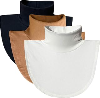 ZESLMG Shinywear Women Turtleneck Dickies,Detachable Mock Turtlenecks, Cotton Fake Collar Half Blouse Price In India