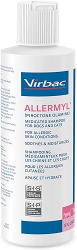 Miniatura 3 de Allermyl Piroctone Olamine - Champú medicado para mascotas, champú hipoalergénico para perros y gatos, champú calmante e hidratante para perros para