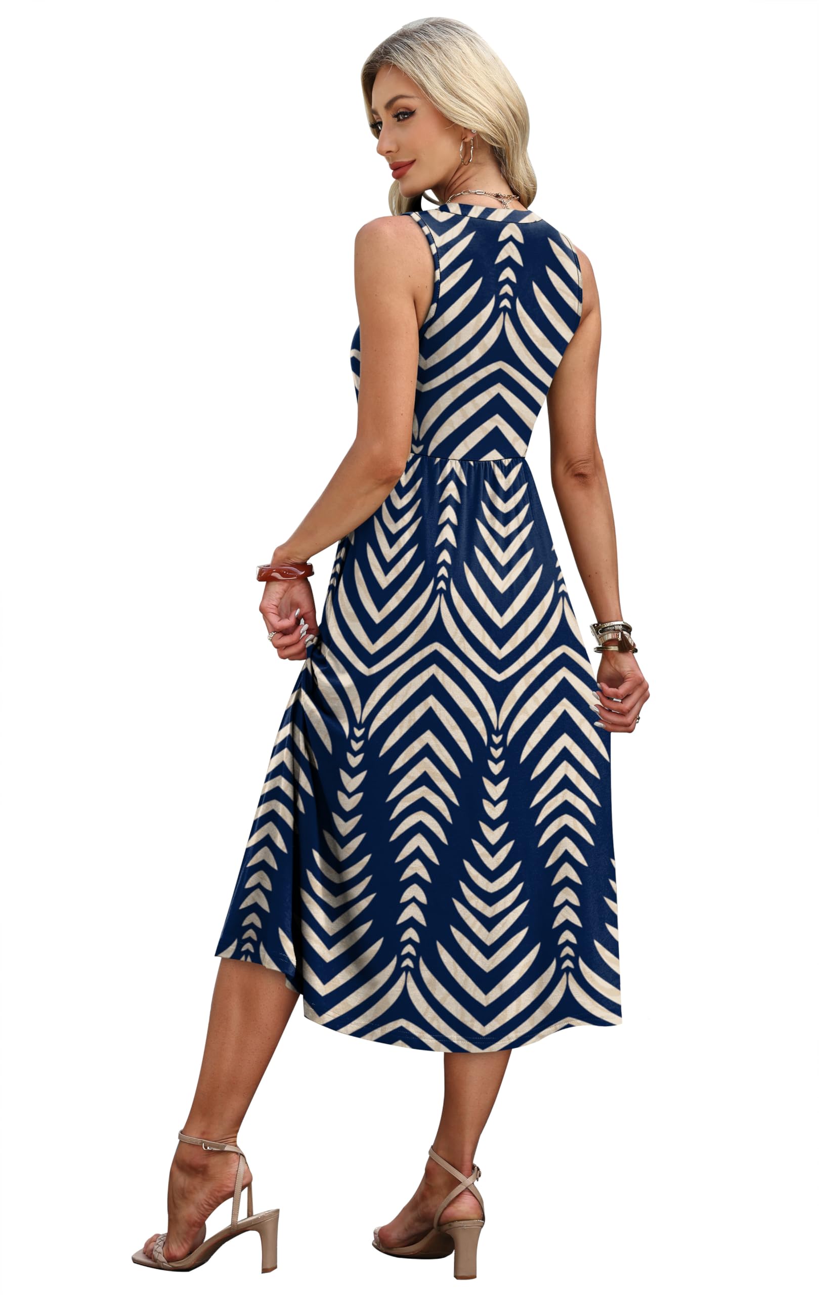 WIHOLL Women's Summer Dresses Maxi Dress Vacation Beach Sundresses 2026 with Pockets — view 5