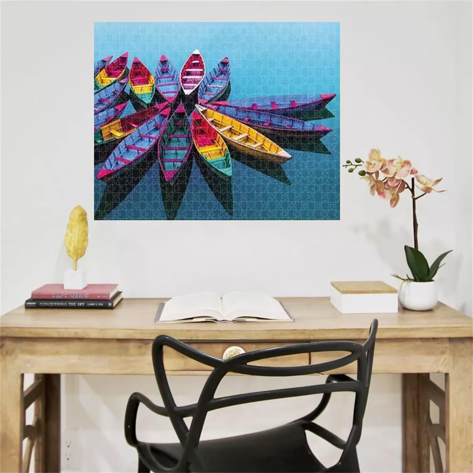 Kolorowe łodzie Puzzle 1000 Sztuk, Puzzle DIY Dla Dorosłych, Klasyczna Puzzle Dla Dorosłych Kreatywna Rozrywka, Trudne Gry