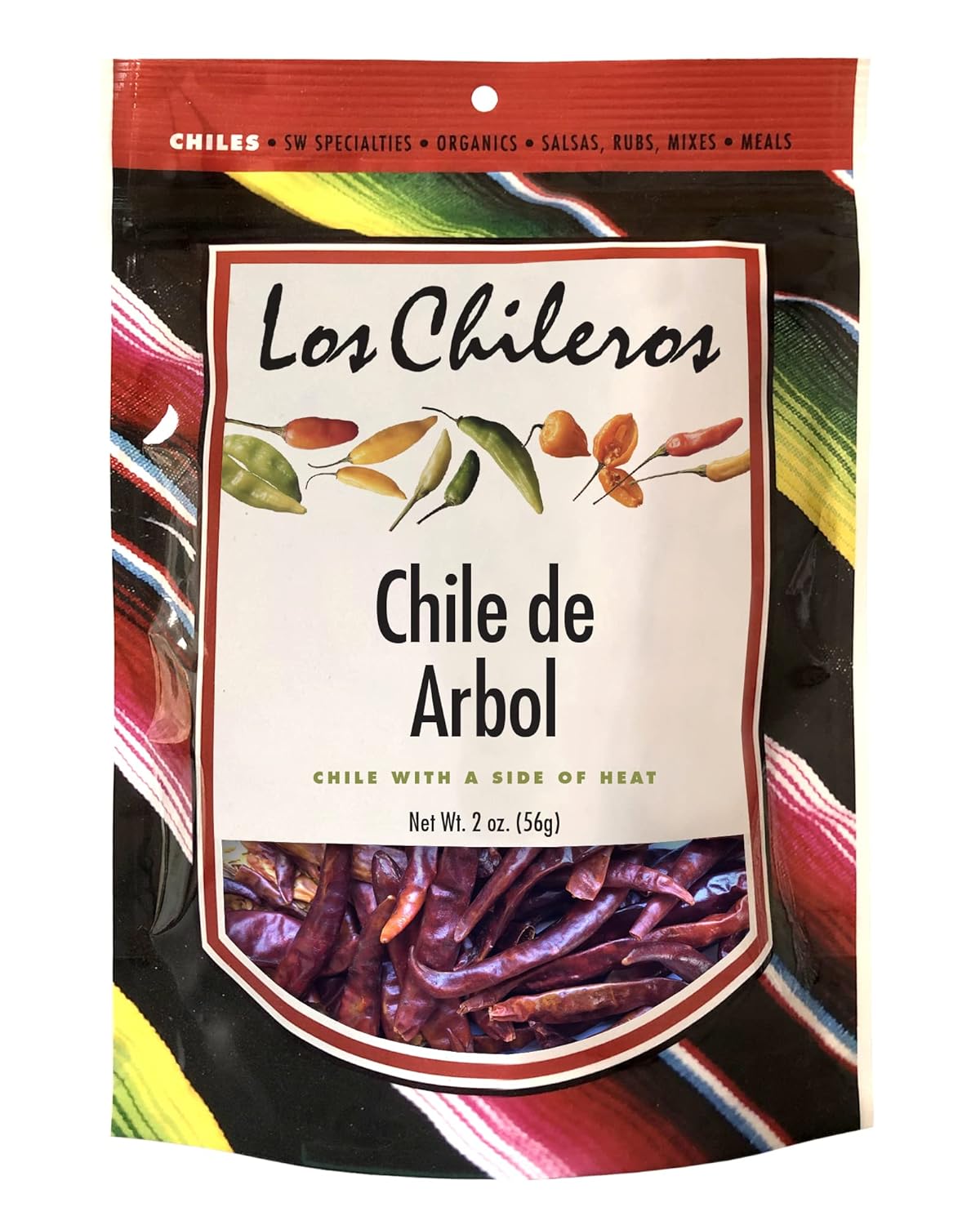 Los Chileros Whole Chile De Arbol, 2 Ounce - Amazon product rated Grade A
