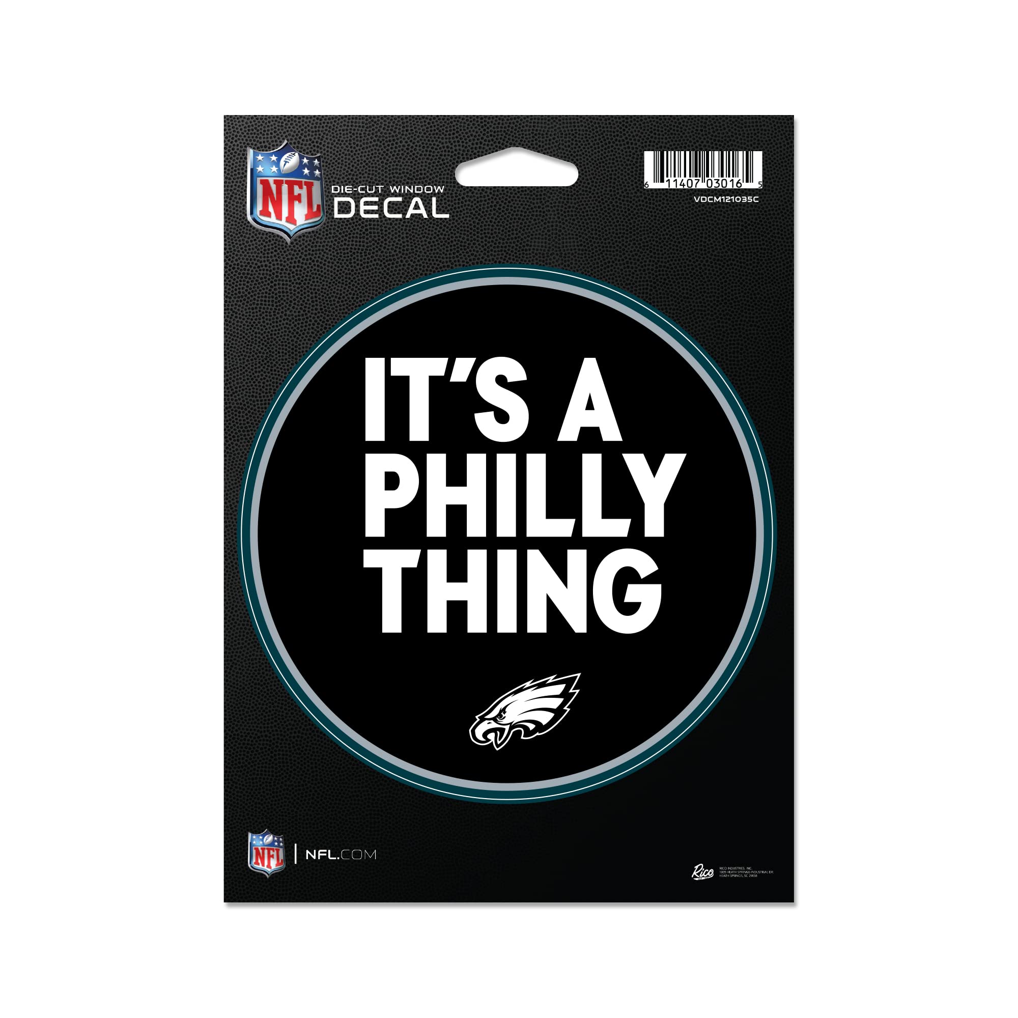 Rico Industries NFL Philadelphia Eagles It's A Philly Thing Slogan Medium Die Cut Decal 5" x 7" Vinyl Die-Cut Decal - Car/Truck/Home Accessory