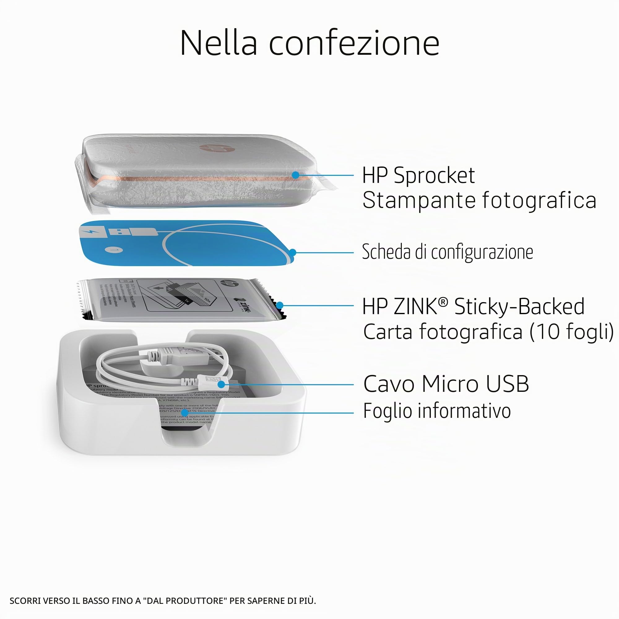 HP X7N07A Stampante Fotografica Portatile, Bianco
