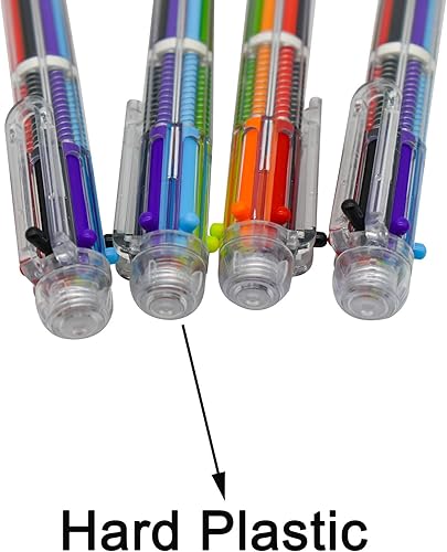 Miniatura 5 de Maydahui 20 bolígrafos multicolores 6 en 1, bolígrafos retráctiles de colores surtidos para una escritura suave
