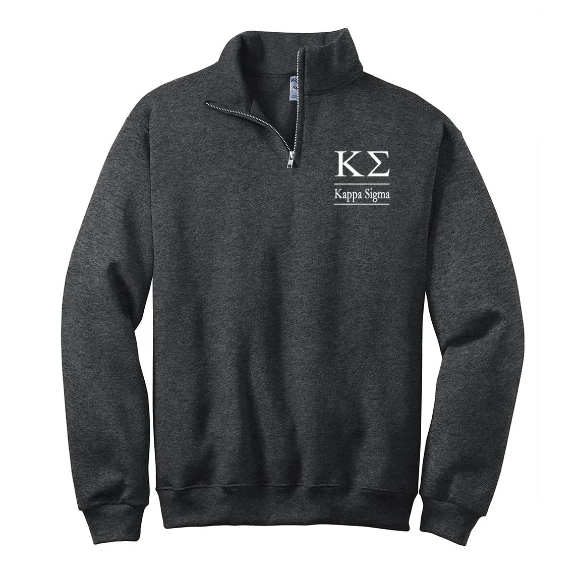 Kappa Sigma Quarter Zip Cadet Collar Sweatshirt - Kappa Sigma Fraternity Merchandise