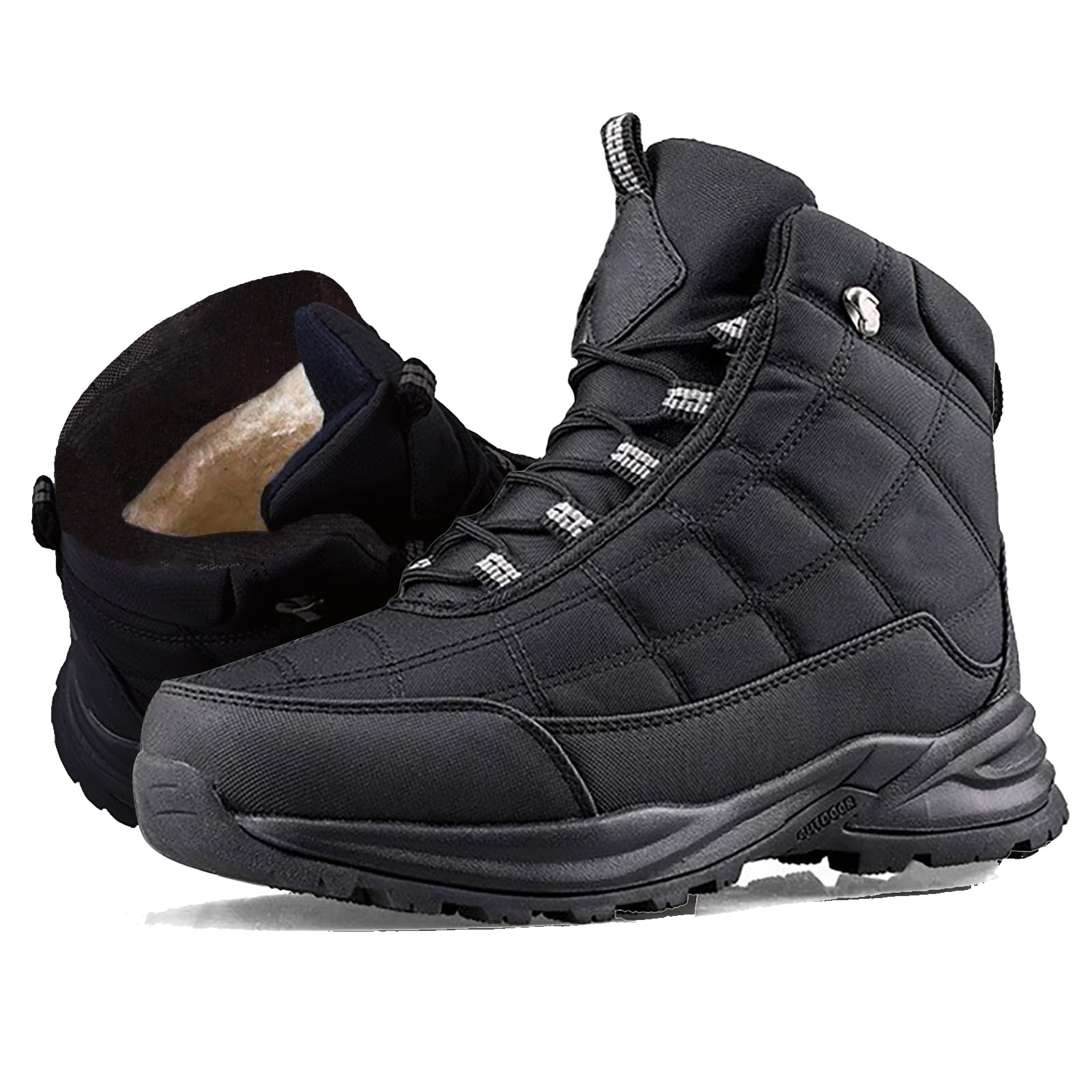 Scarpe da Trekking da Uomo, Scarponi da Neve Caldi, Stivali Invernali da Uomo Donna Impermeabili, Scarpe da Trekking Antiscivolo Scarpe Invernali Foderate a Vita Alta Scarpe da Lavoro