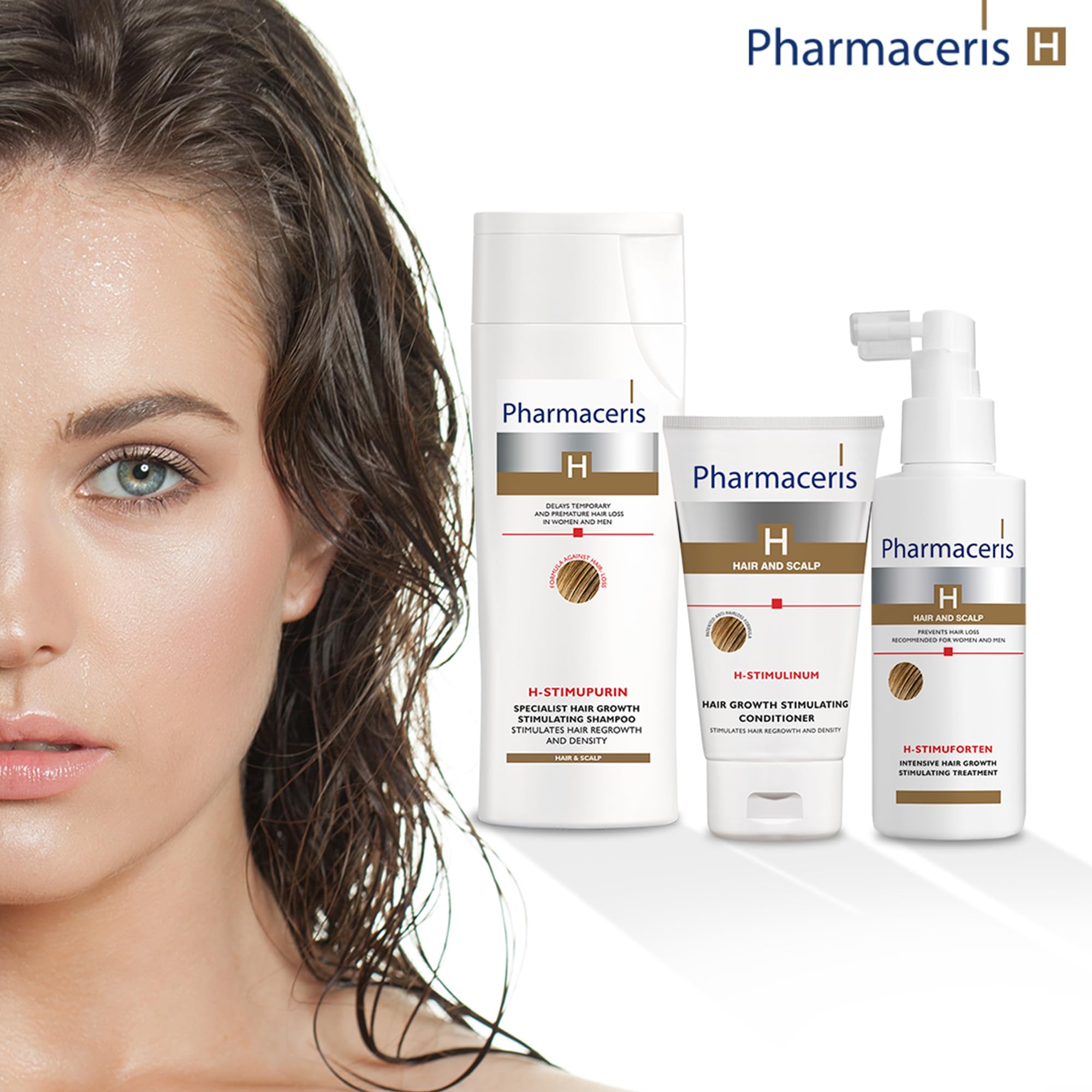 Pharmaceris H Stimupurin, Spezialist für das Haarwachstum Stimulierende Shampoo, Koffein, Behandlung gegen Haarausfall bei Frauen und Männern, Haarstärkung - 250 ml