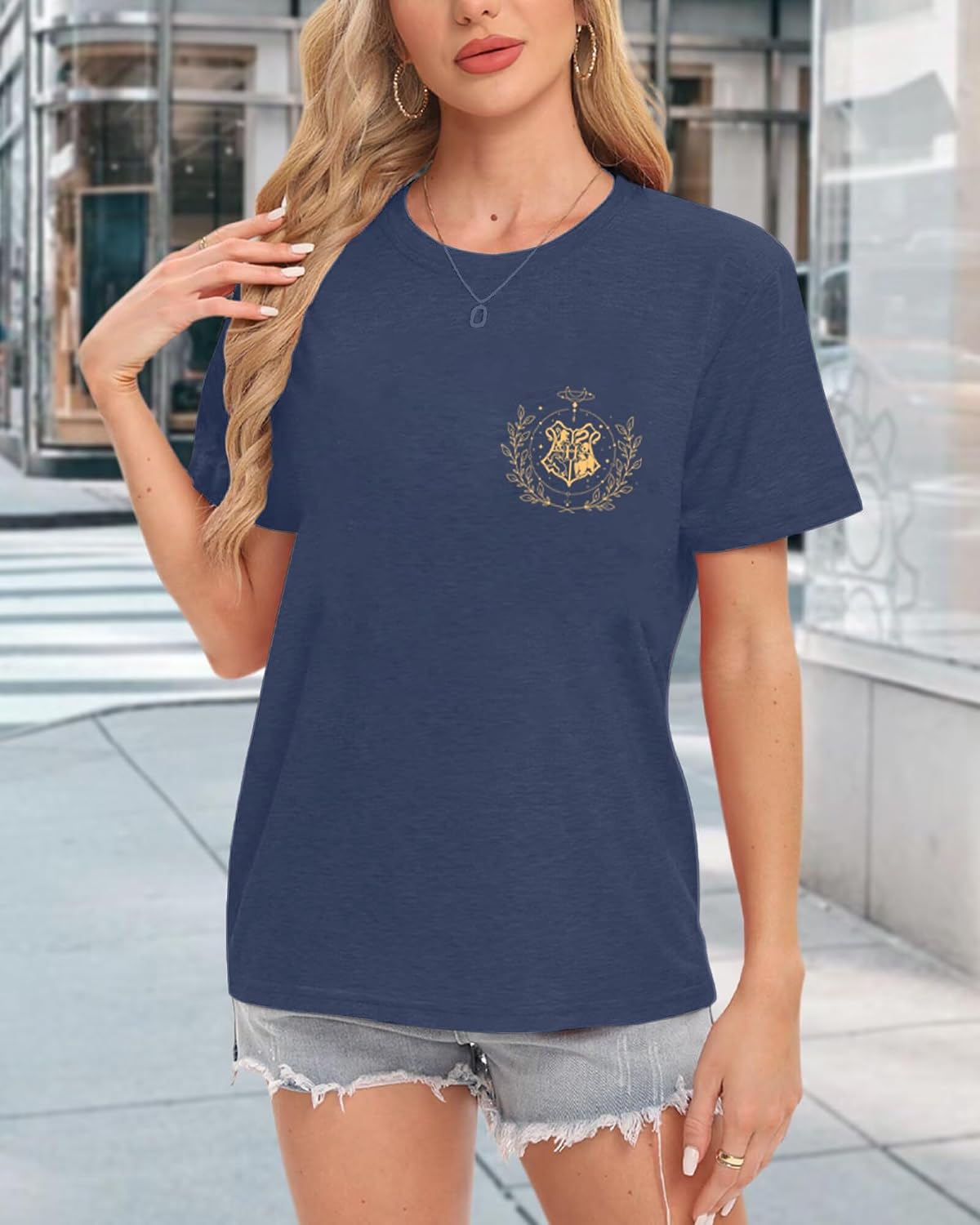 Magical Shirts for Women Book Magic Graphic T-Shirts Flourish and Blotts Shirt Wizard Costume Tops Vacation School Clothes