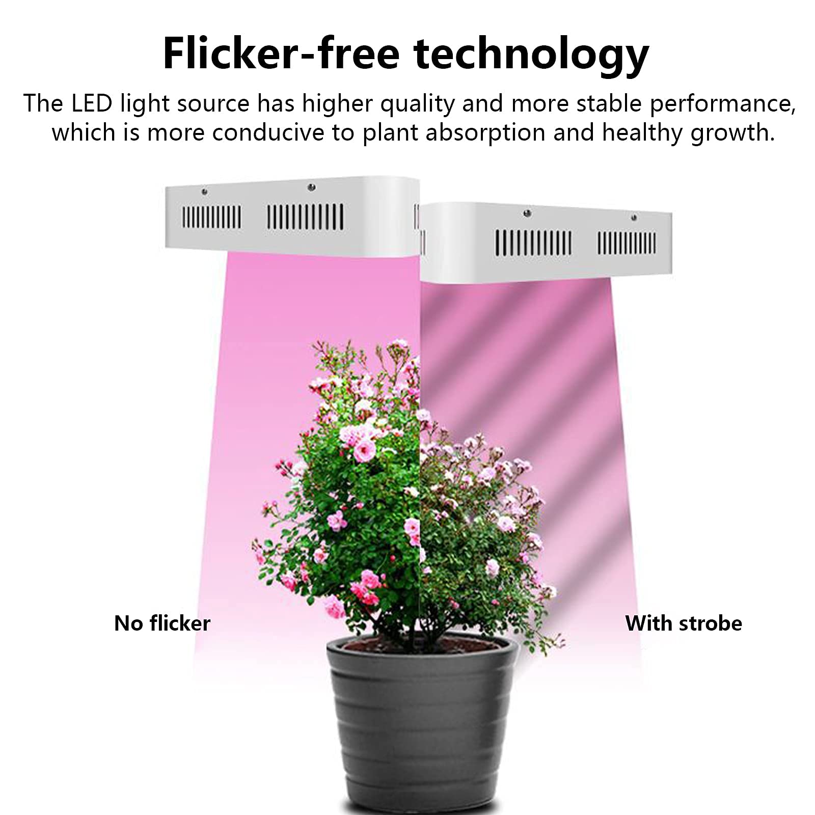 élèvent des lumières à l'intérieur Grow Light 480W LED Plant Light ，Lampe de Croissance à Spectre Complet et Ventilateurs puissants，Lampe de Croissance pour Plantes d'intérieur Semis de légu