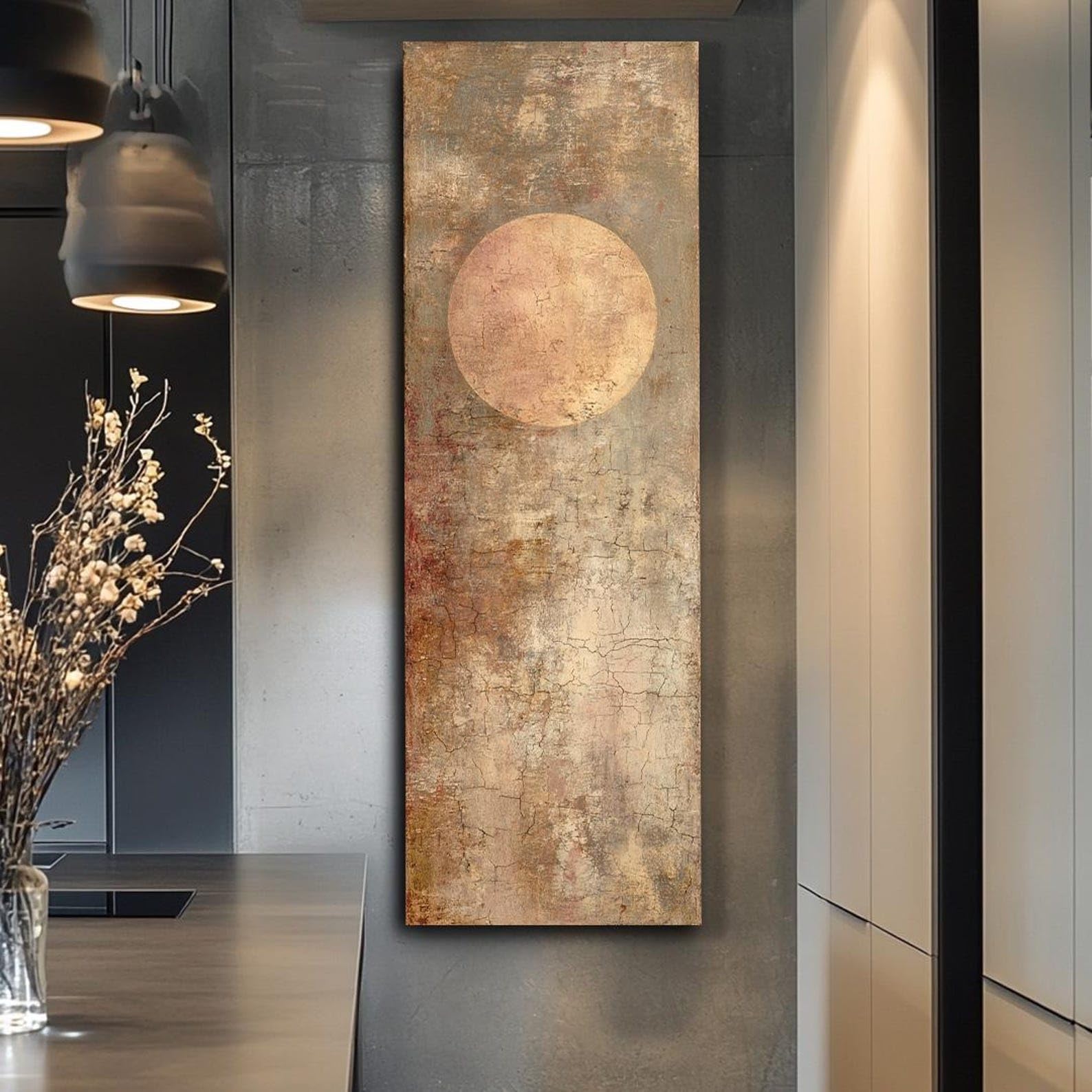 XINBAO Nature Art, Botanical Print with Neutral Colors,Vintage Botanical, Long Narrow Canvas Wall Art for Contemporary Home(55x110cm/Frameless)