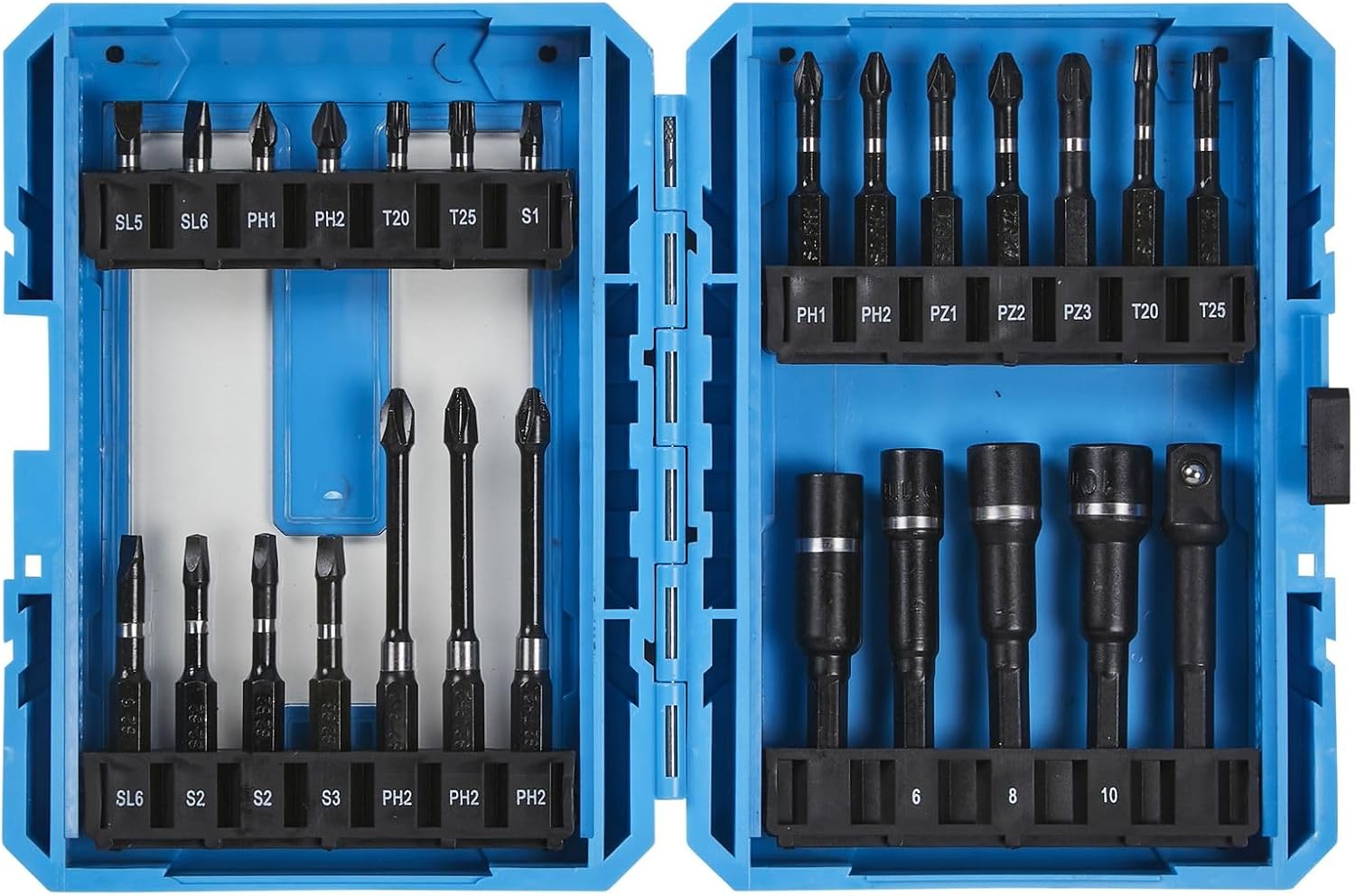 BlueSpot 26 PCE Impact Screwdriver and Nut Driver Bits