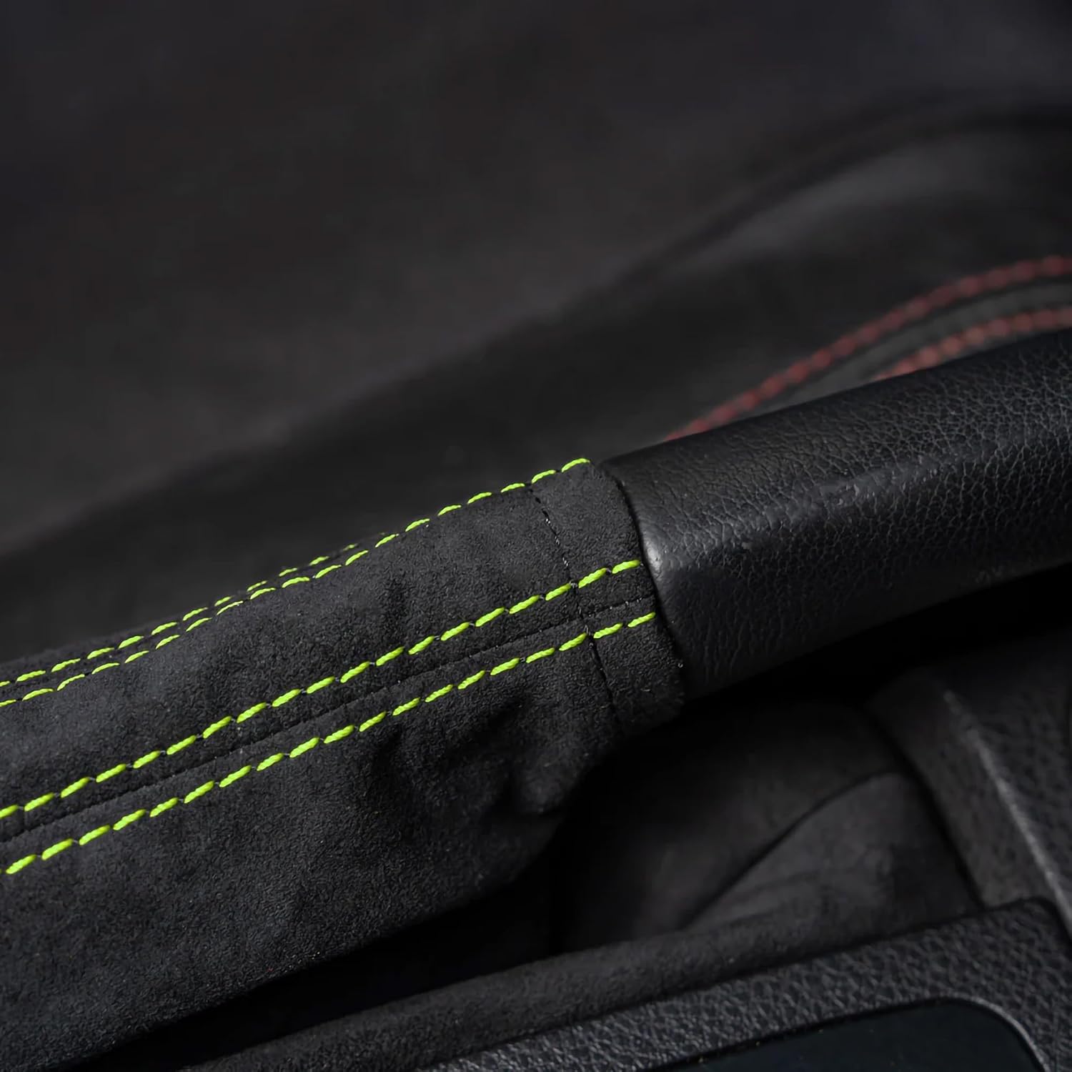 Billetworkz Shift Boot and E-Brake Boot Combo for Subaru WRX Manual (2015-2021) - Made with Premium Microsuede Fabric, Black Neon Yellow Stitching