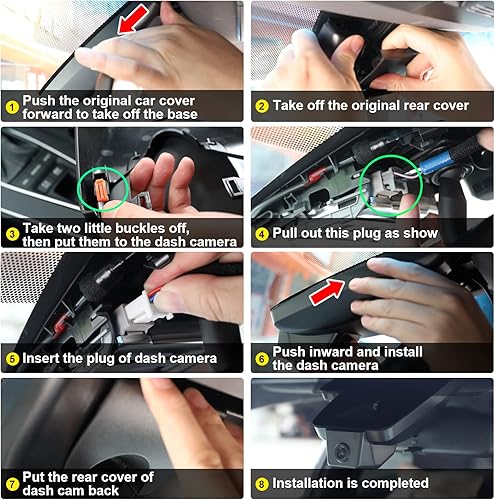 Miniatura 5 de Fitcamx Usado delantero 4K trasero 1080P Dash Cam Adapts para Toyota Corolla LE L XLE XSE 2020 2021 2022 híbrido y Hatchback 2019-2022 (E210Gen12),