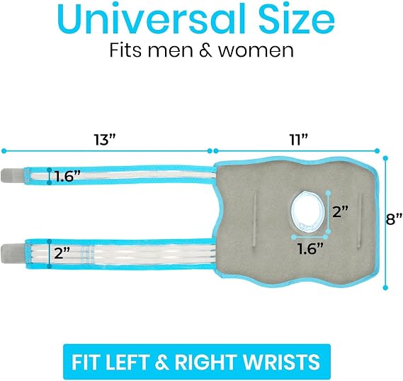 Arctic Flex Wrist Ice Pack Wrap - Hot & Cold Therapy Brace for Hand - Soft | Gel for Pain Relief, Rheumatoid Arhtritis, Surgery, Swelling & Sprains - Adjustable Straps for Heating or Cooling Compression