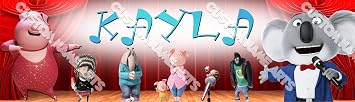 Personalized Sing Movie 2016 Banner Birthday Poster Custom Name Painting Wall Art Decor