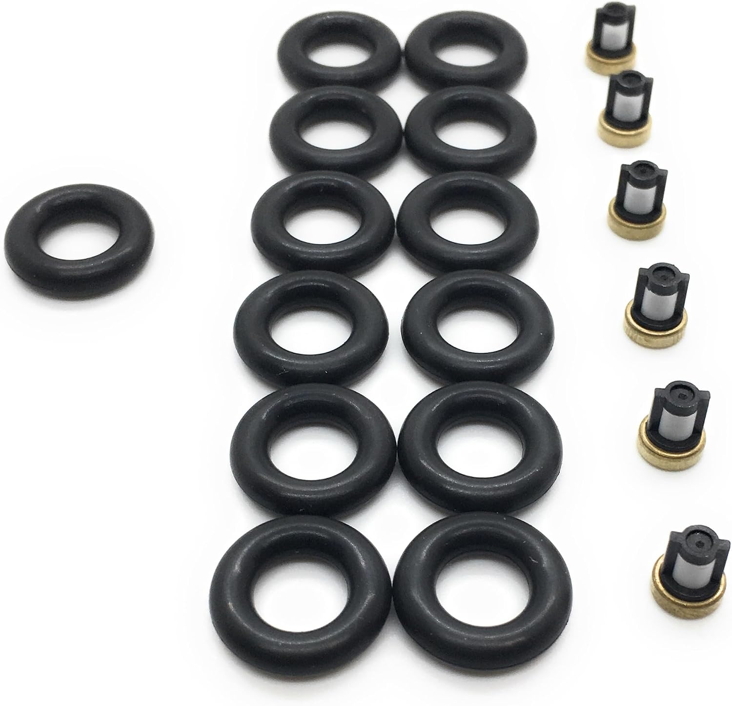 REPLACEMENTKITS.COM Brand Injector O- Ring & Filter Basket Kit Compatible with Mercury 75-400HP Verado Outboards Replaces 25-851889
