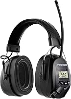 Vista 13 de E8830 auriculares con radio digital AM FM, protección auditiva con reducción de ruido de 25dB, orejeras de seguridad, protectores de oídos cómodos