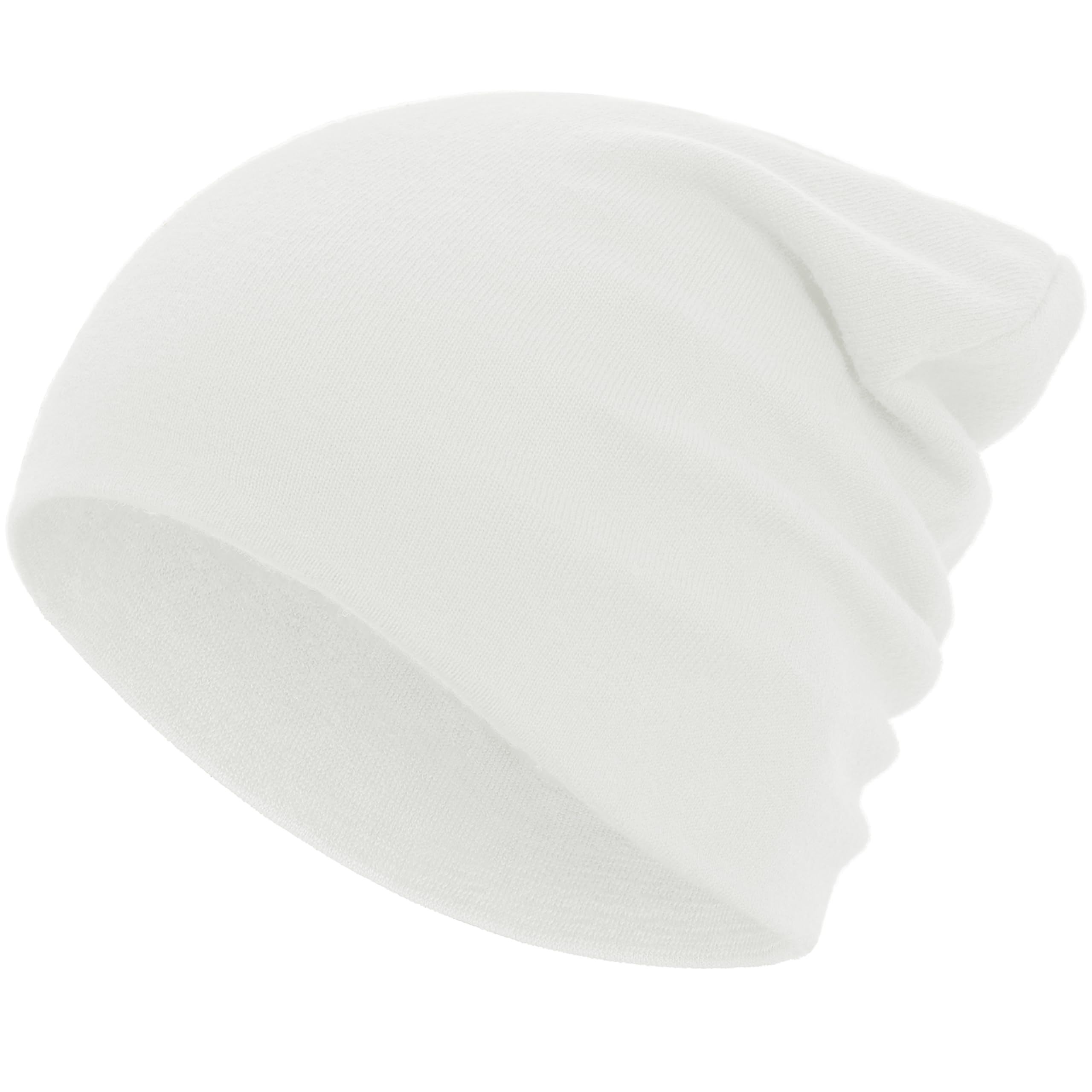 Simapu 100% Cotton Thin Beanie Hat for Men Women - Lightweight Breathable Rib Knit Slouchy Beanie Cuffed Chemo Skull Cap — view 10