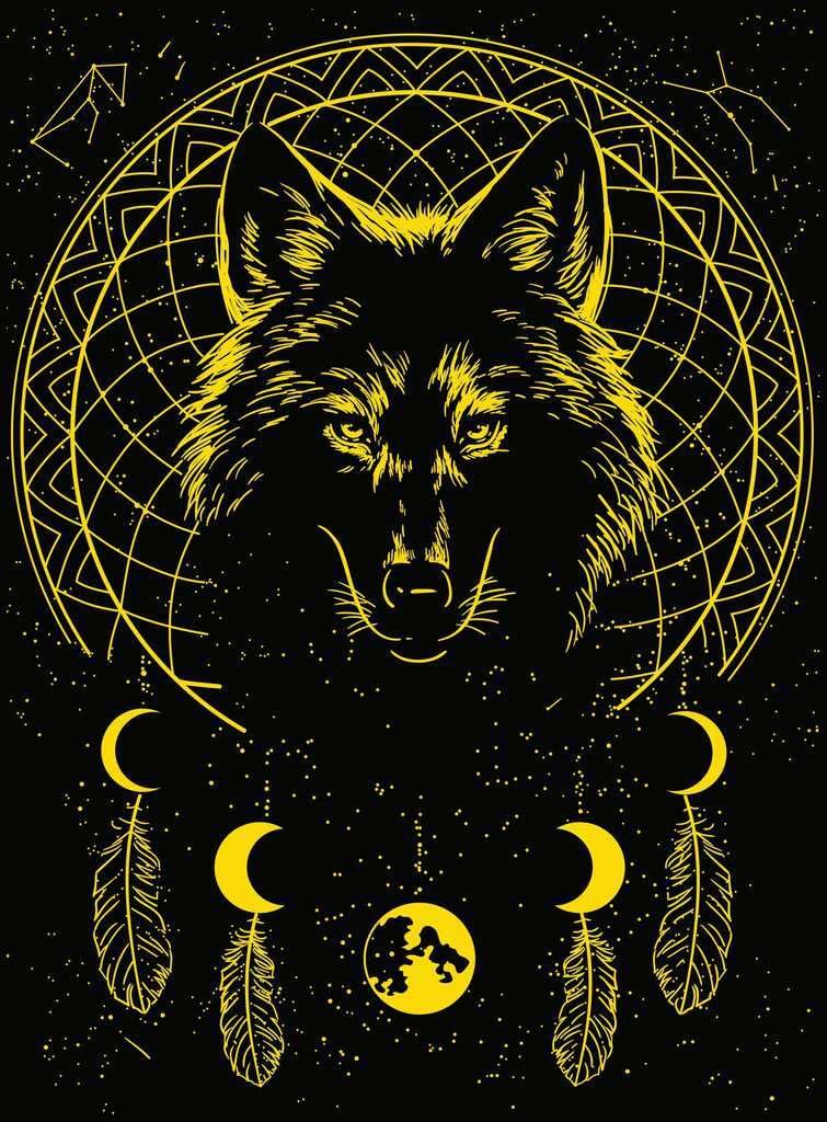 Ravensburger Lunar Wolf - 500 Piece Puzzle | Stunning and Mystical