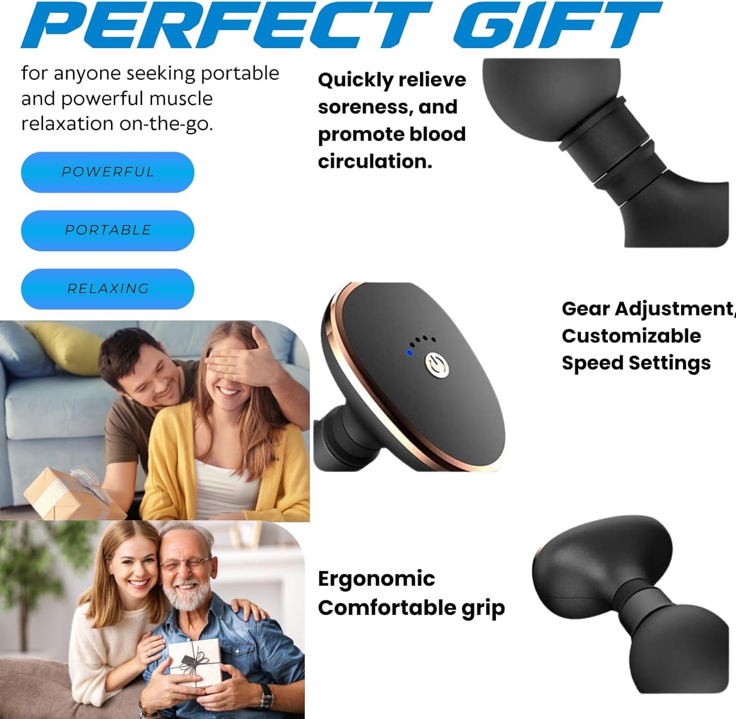Miloni USA Elitric Mini Massage Gun for Pen Relief Depp Tissue Travel Size - neck and back, shoulder, legs, chest and hands individual handheld body massage - muscles get relief Miloni USA Elitric Mini Massage Gun for Pen Relief Depp Tissue Travel Size - neck and back, shoulder, legs, chest and hands individual handheld body massage - muscles get relief