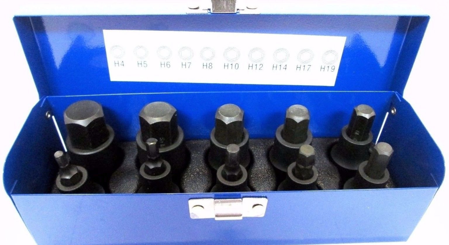 US PRO 10PC 1/2" DR Impact Hex Bit Sockets H4 - H19 1366