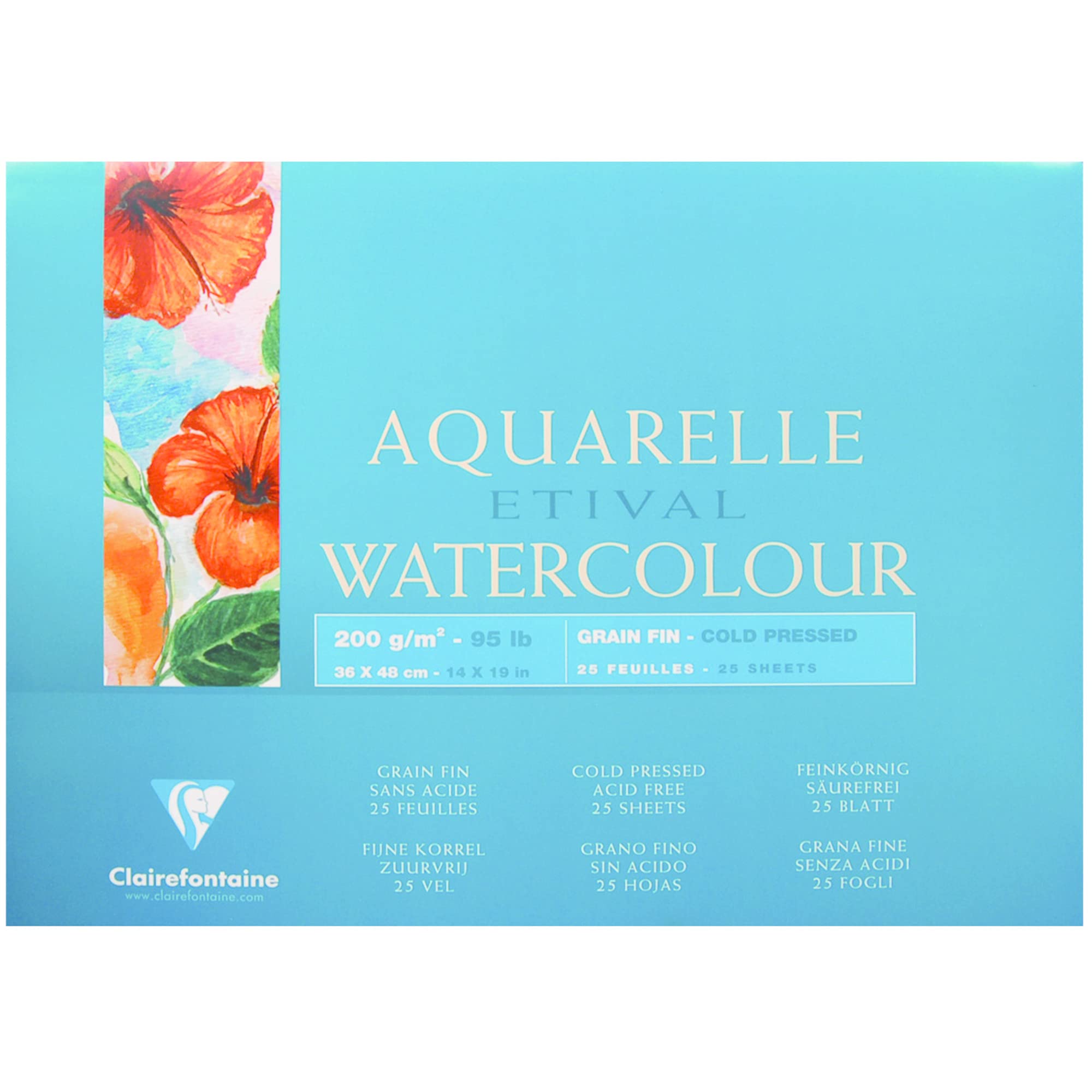 Clairefontaine 96457C blok do akwareli Etival 4 36x48 cm 200 g 25 arkuszy