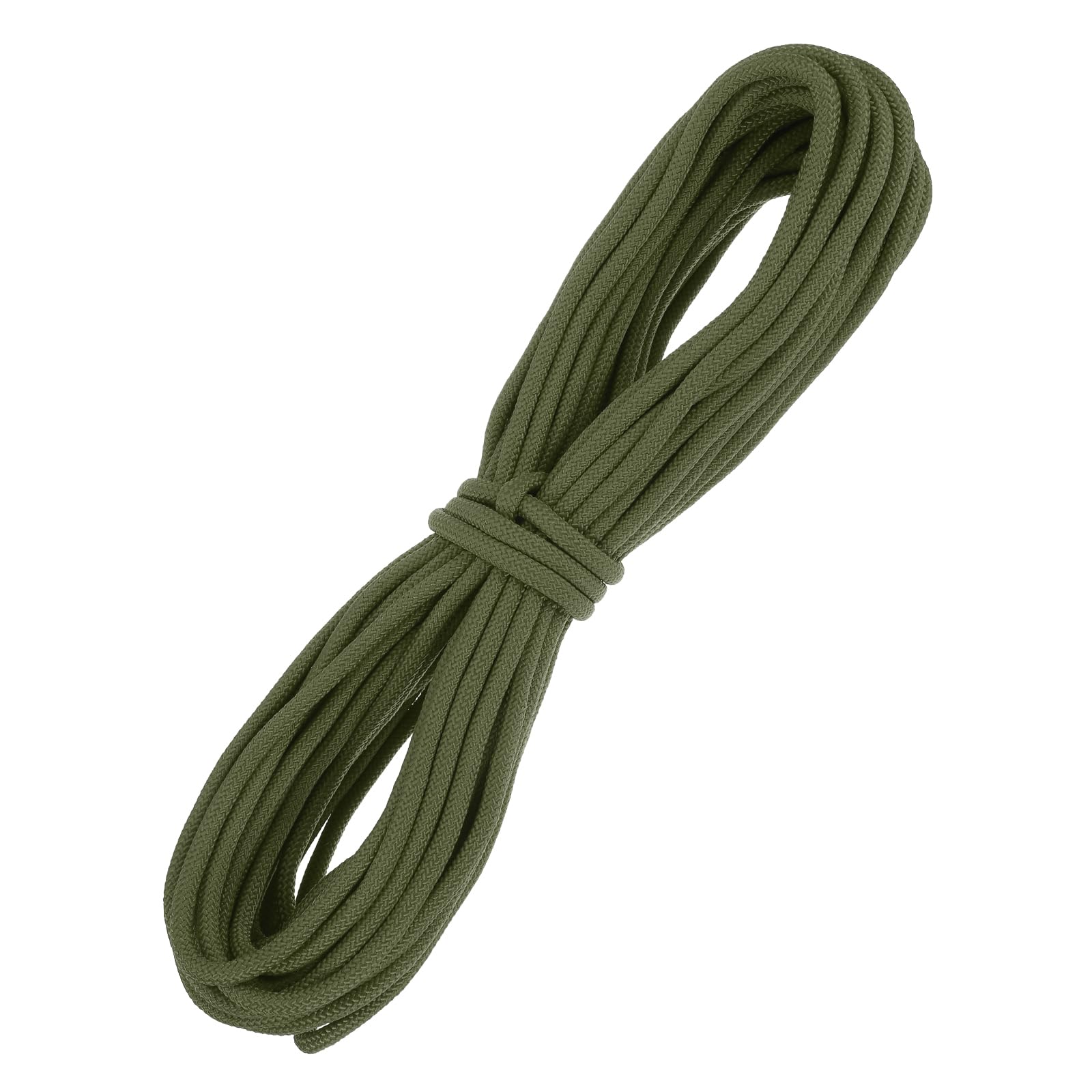 sourcing map 10mm x 27.5m Polypropylene Rope,Solid Braided Utility Rope All Purpose Boat Marine Cord for Camping,Flag Pole,Clothesline,Outdoor,Army Green