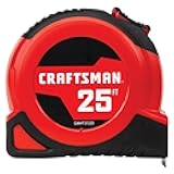 CRAFTSMAN 25-Ft Tape Measure with Fraction Markings, Retractable, Self-Locking Blade (CMHT37225)