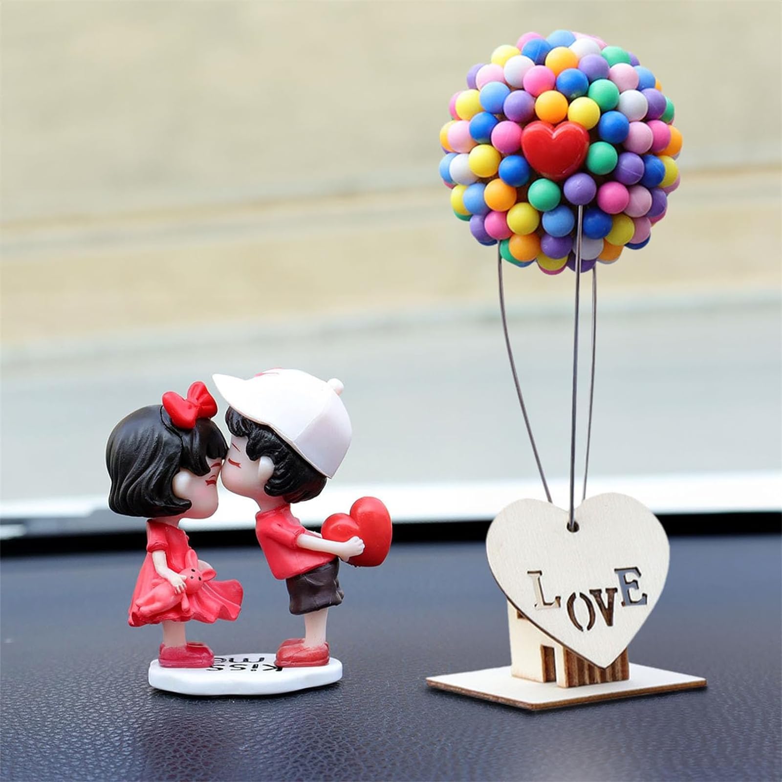 MEONFY Couple Cute Ornaments, Car Decoration Cute Cartoon,Couples Action Figure Figurines Balloon Ornament, Astronaut Balloon Decoration (#D)