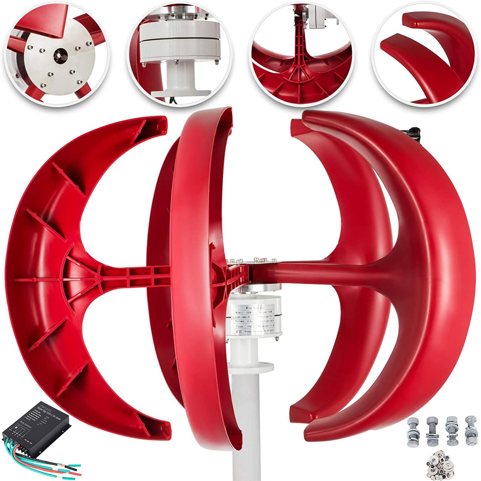 Generador de Viento Vertical de 12000 W con Controlador, turbina eólica doméstica de 12 V y 24 V para alumbrado público doméstico,Red 12V