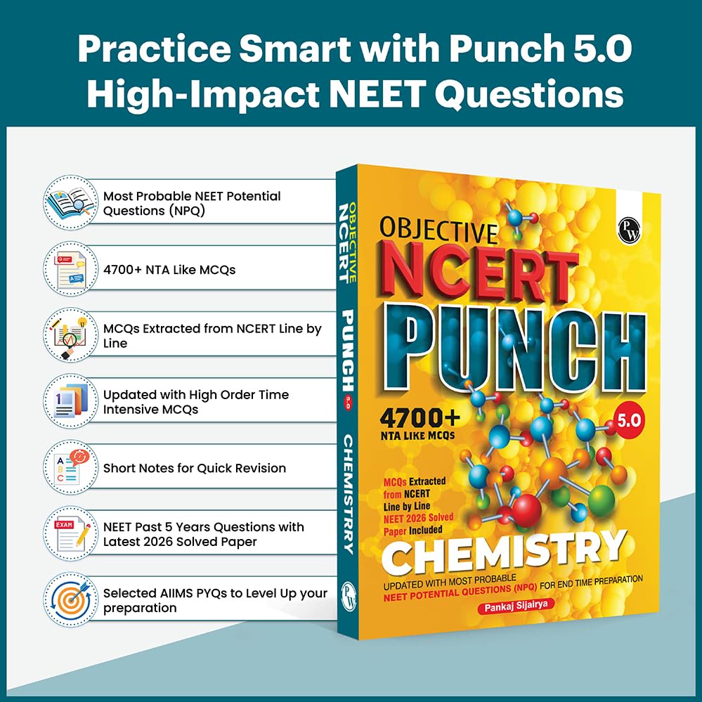Image of PW Objective NCERT Punch 5.0 Chemistry For NEET 2027 By Pankaj Sijairya l Updated with Most Probable NEET Potential Questions (NPQ) For End Time Preparation