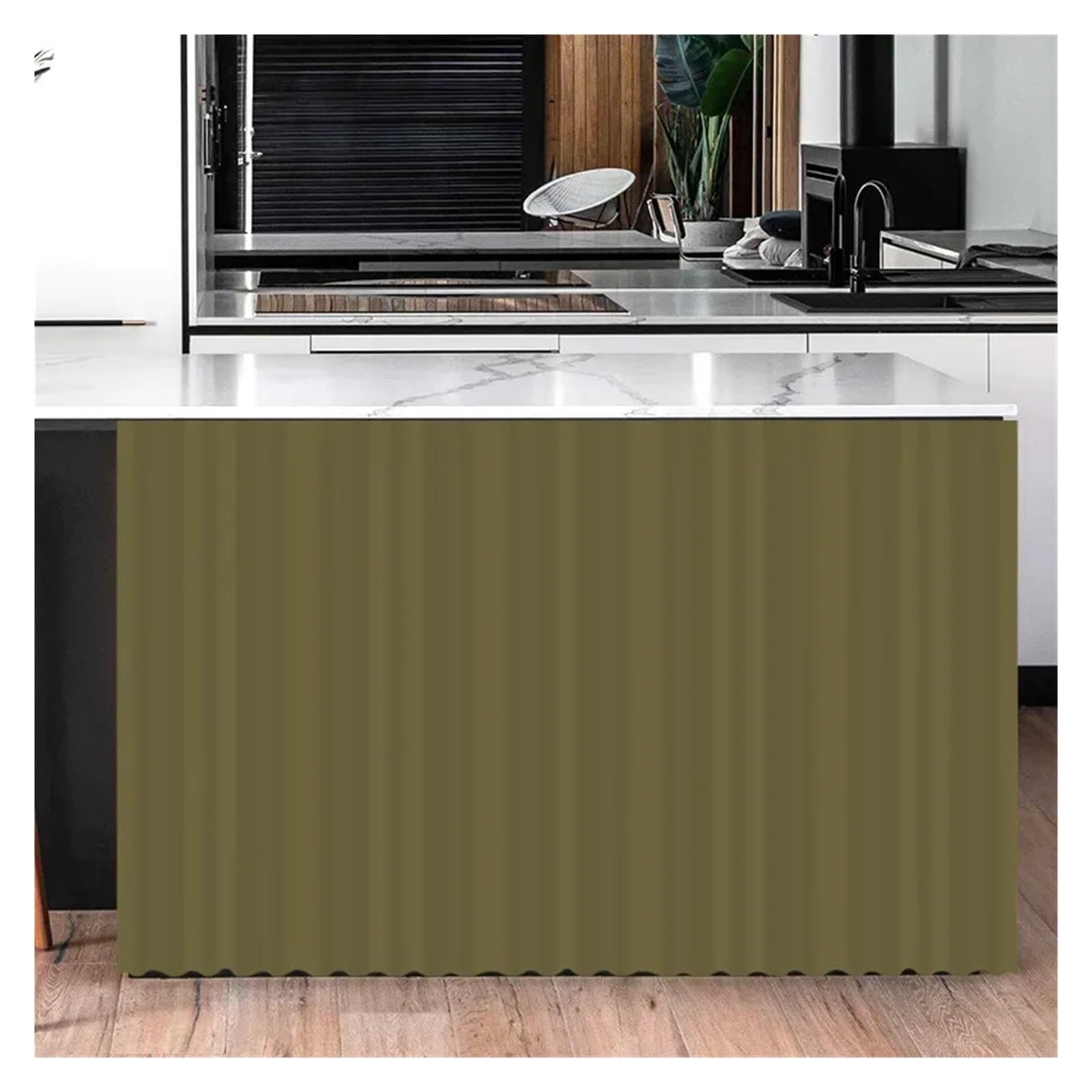 Cortinas de gabinete autoadhesivas en Color 4 para armario de cocina con medidas de 140x100 cm