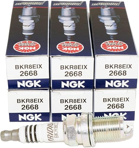 NGK 2668 Bujías de iridio IX BKR8EIX (paquete de 6)