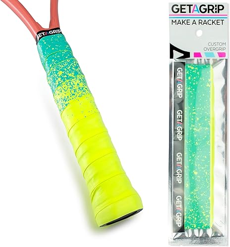 Get A Grip - Grip personalizado para raqueta de tenis - Agarre antideslizantede secado rápido para tenis - Grip precortado para raqueta de bádminton