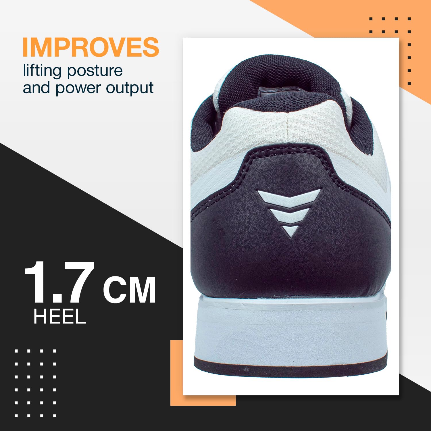 Nordcore Gewichtheberschuhe Weiß - Weightlifting Shoes for Squat, Deadlift, Powerlifting & Bodybuilding - Gym Schuhe für Herren & Damen - Gewichtheber Schuhe für Kreuzheben, krafttraining & Fitness