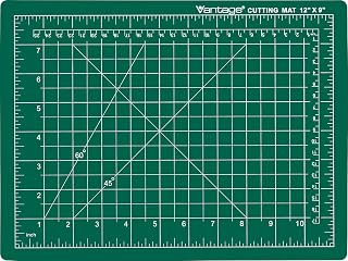 Dahle Vantage 10470 Premium Self-Healing Cutting Mat, 9"x12", 1/2" Grid, 5 Layers for Max Healing, Perfect for Crafts & Sewing, Green