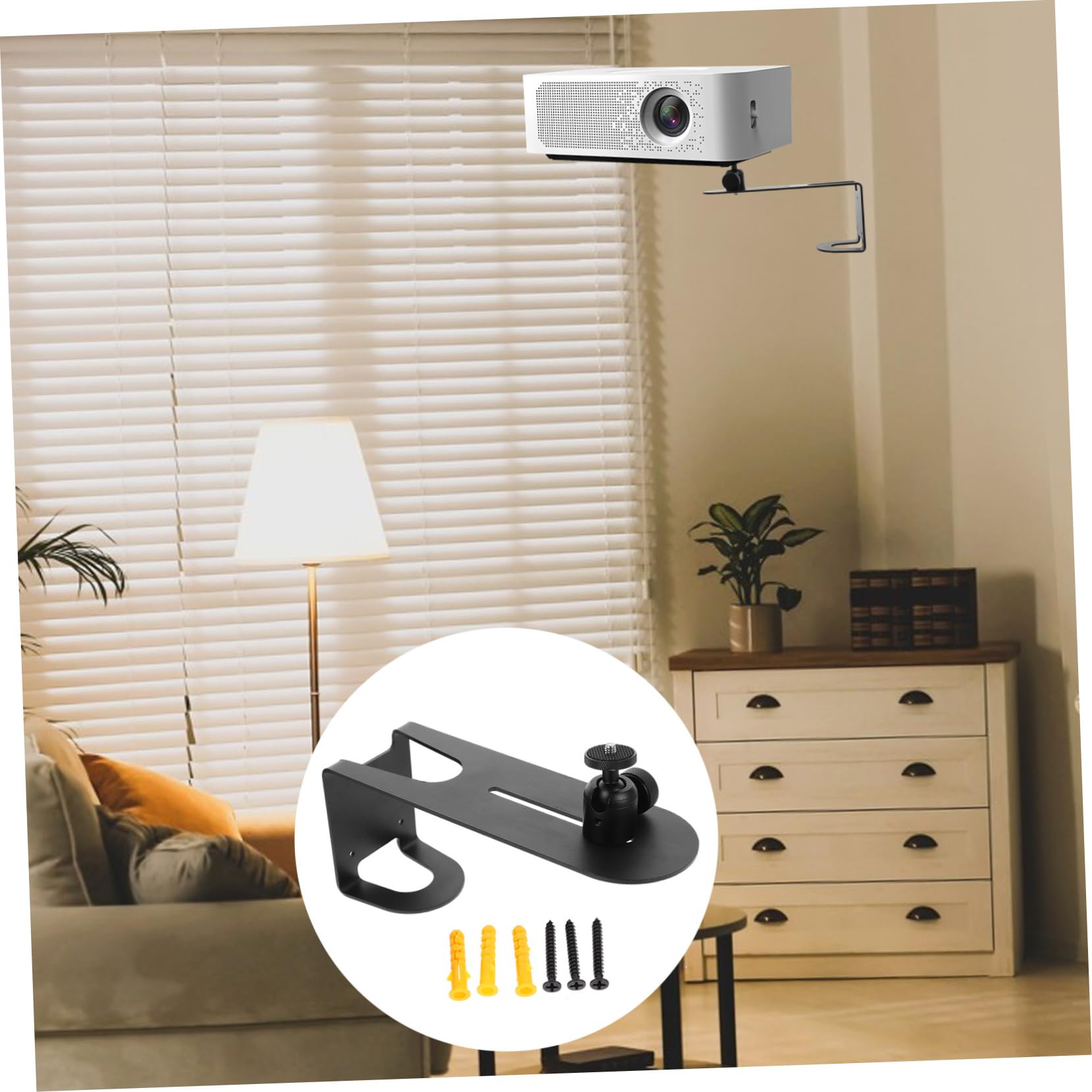 Hemobllo Soporte De Pared para Proyector Ajustable Grados Soporte para Mini Proyector Montaje De Pared para Salas De Cine Casa