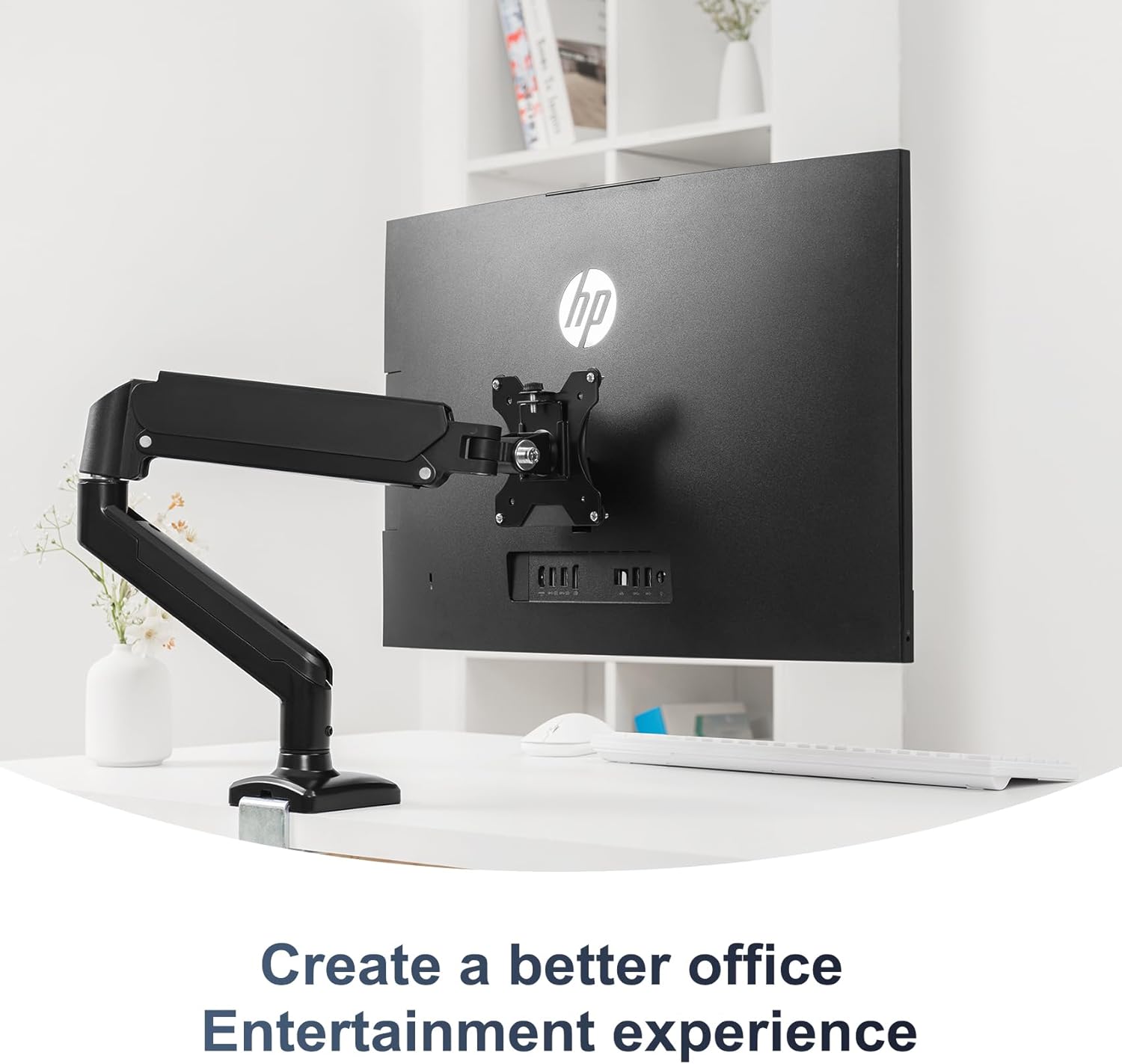 Monitor Arm/Mount VESA Bracket Adapter Compatible with HP All-in-One PC (ProOne 440 G9, 24-f0006ng) 100 * 100mm 75 * 75mm Black