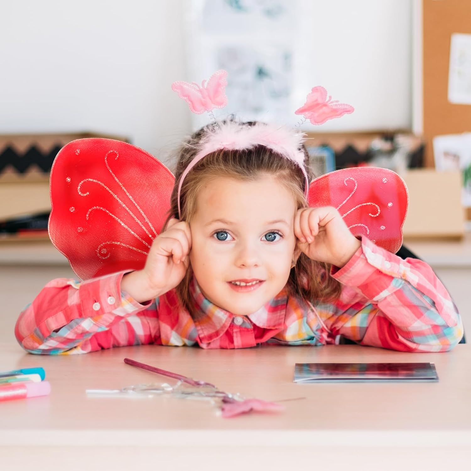 Junkin 24 Pcs Fairy Princess Butterfly Wings Angel Wing Costume Butterfly Bulk for Kids Girls Wedding Birthday Party Favors