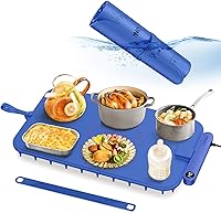 Vista 1 de Waterproof Food Warming Mat, Color-Changing Electric Heating Tray with 6-Level Temperature Control, 1-6h Timers, Dishwasher-Friendly Food Warmer Mat