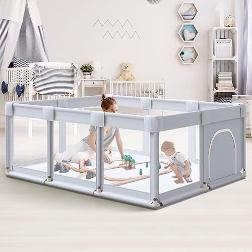 Corralitos de juego para bebés y niños pequeños, corralitos de juegos para bebés y niños pequeños, para interiores y exteriores, con malla