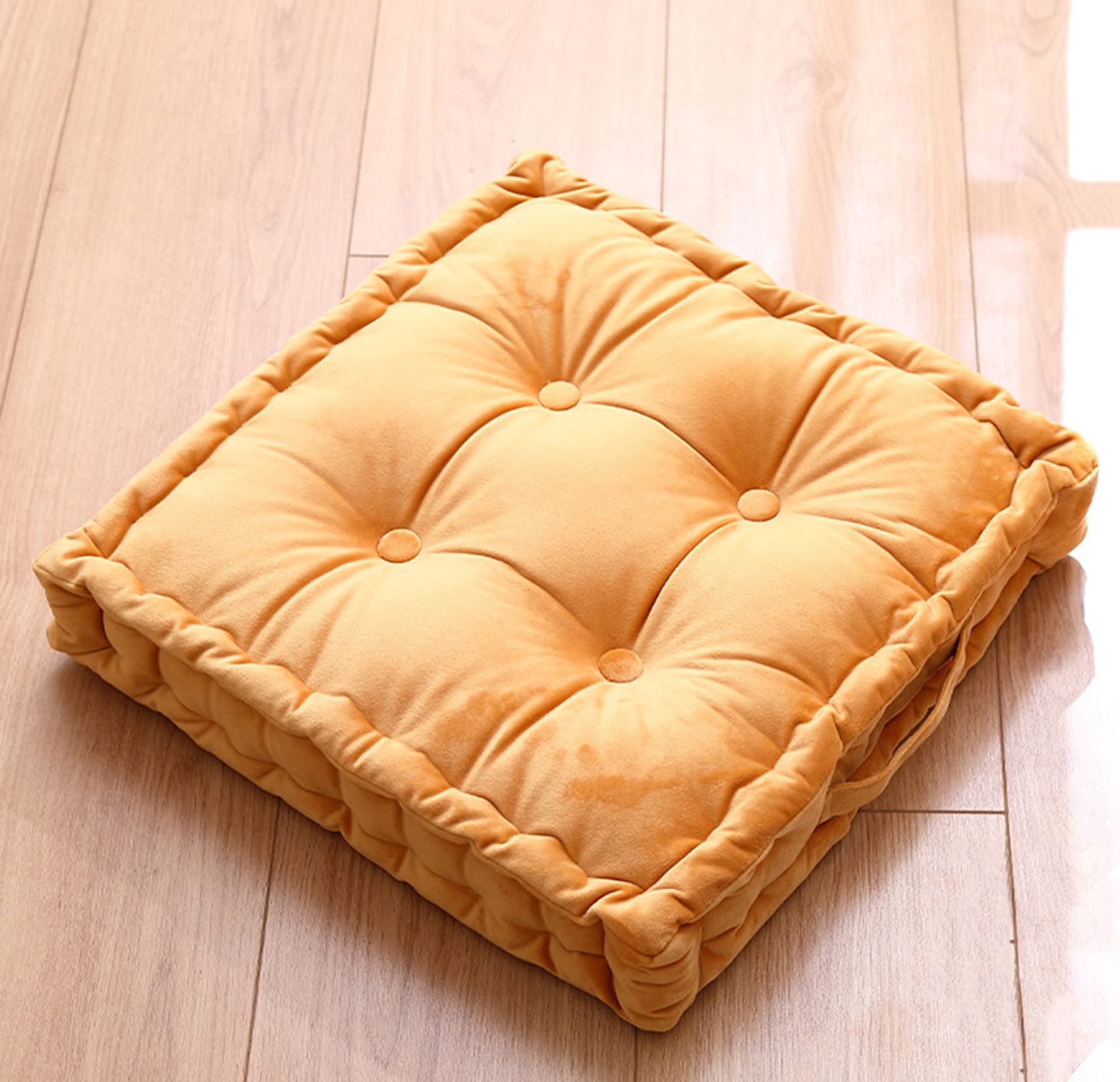 Cojines para silla, 43 x 43 cm, cojines cuadrados suaves de 10 cm de grosor, asiento portátil para cocina, comedor, jardín, oficina, paquete de 2 unidades