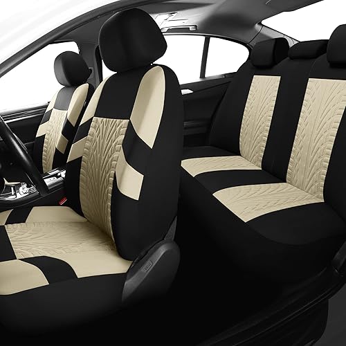 Miniatura 3 de VarCozy - Juego completo de fundas de asiento de asiento delantero y trasero dividido para automóvil, fundas para SUV, sedán, camioneta compatibles