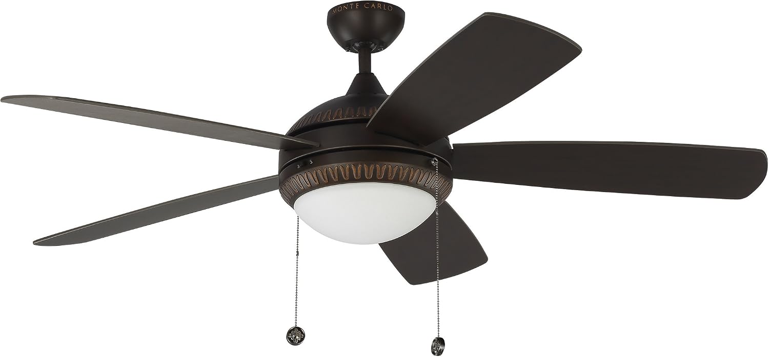 New Product Monte Carlo 5DIO52RBD Discus Ornate 52 Ceiling Fan with LED Light and Pull Chain, 5 Blades, Roman Bronze Black Friday Clearance Monte Carlo 5DIO52RBD Discus Ornate 52 Ceiling Fan with LED Light and Pull Chain, 5 Blades, Roman Bronze