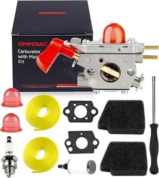 545081857 Carburetor for Poulan BVM200FE Craftsman 25cc Gas Blower GBV345 Leaf Blower Carburetor 358794770 Replace for Zama C1U W43B with BVM200FE Air Filter Parts