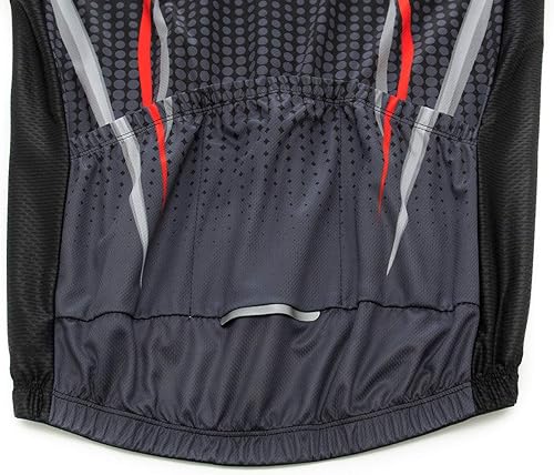 Vista 5 de PSPORT Hombres Ciclismo Jersey Pantalones Cortos Conjuntos de Ropa de Bicicleta Traje de Manga Corta Bicicleta de Carretera Ropa de Ciclismo Negro