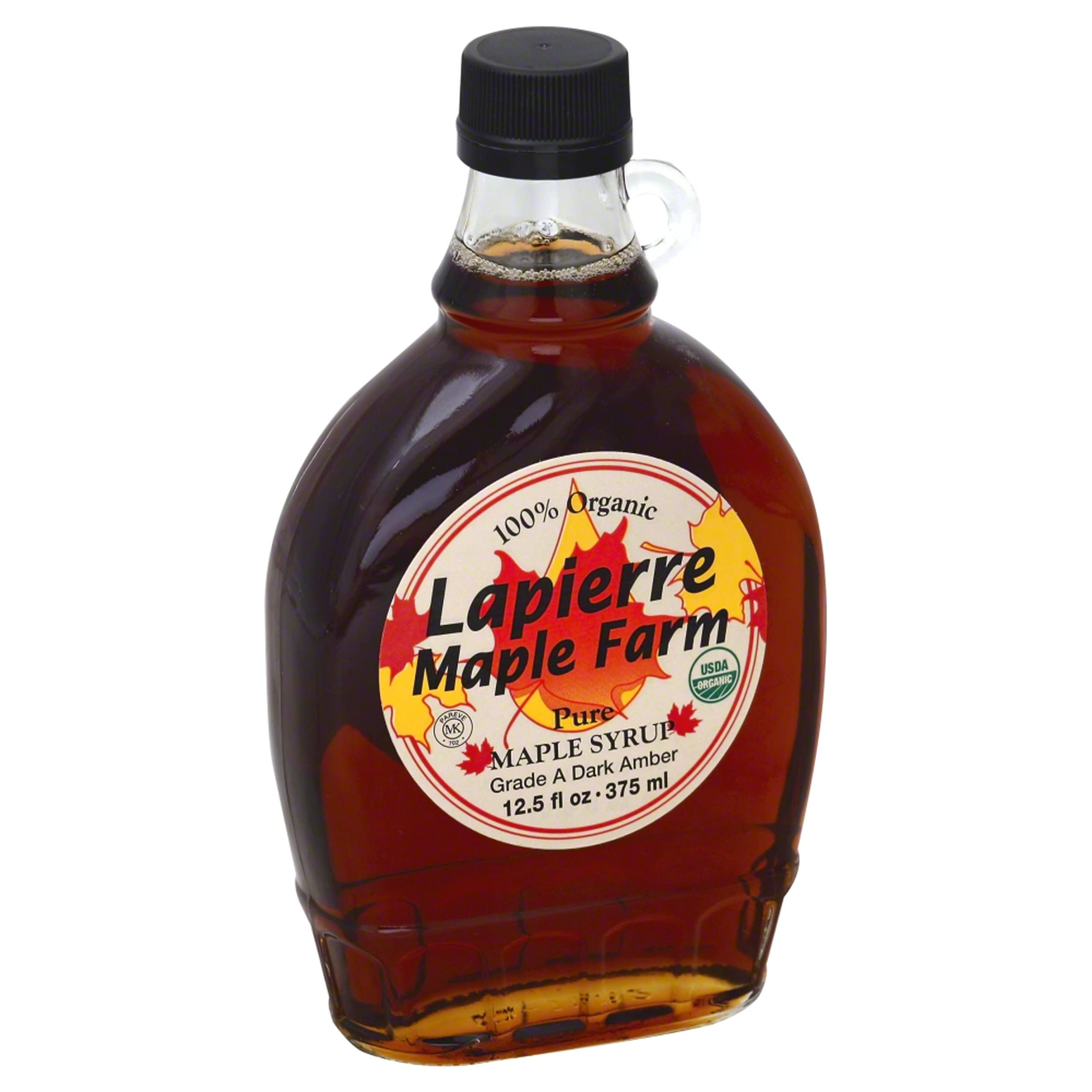 Lapierre Organic Grade A Dark Color Maple Syrup, Pareve, 12.5 Ounces (Pack Of 12)