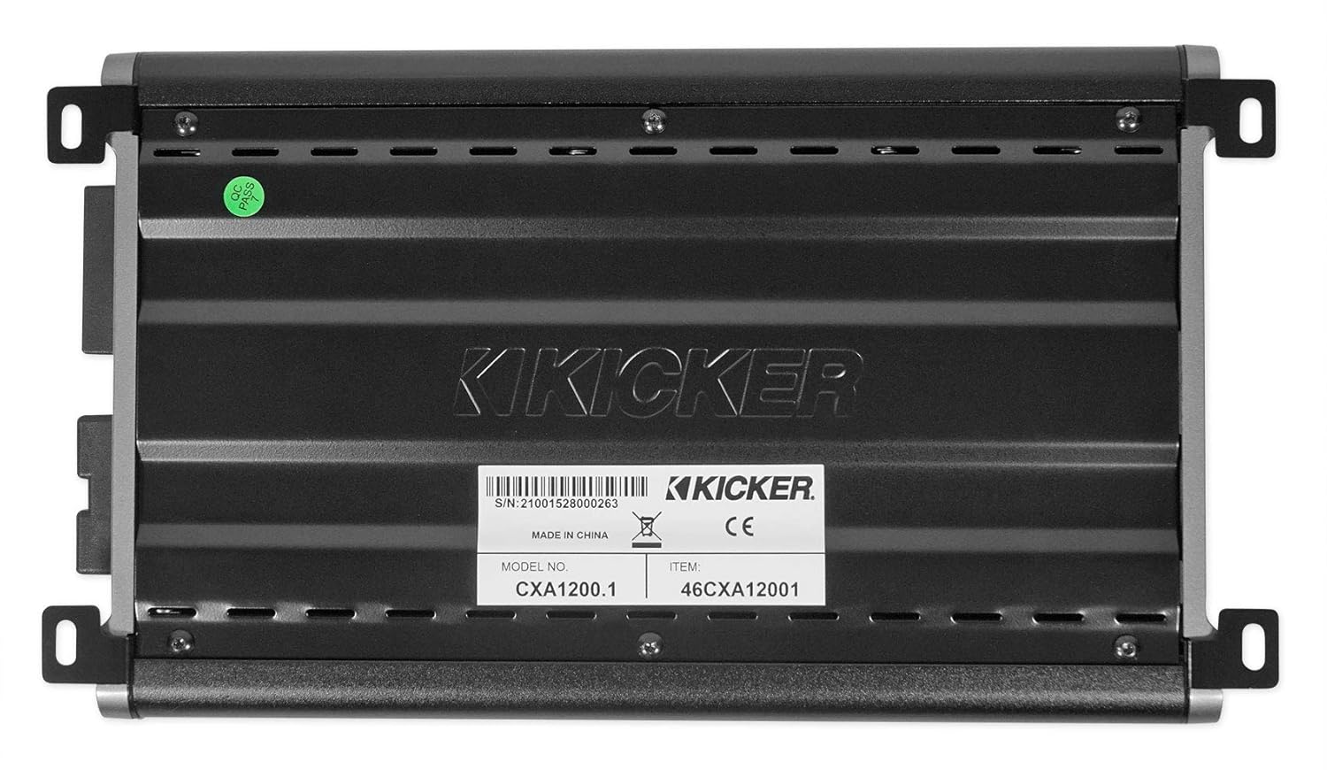 KICKER 46CXA12001T CXA1200.1 1200 Watt RMS Mono Class D Car Stereo Amplifier Bundle with Rockville RWK21 2 Gauge Amp Installation Kit ANL Fuse Holder 100% Copper RCA
