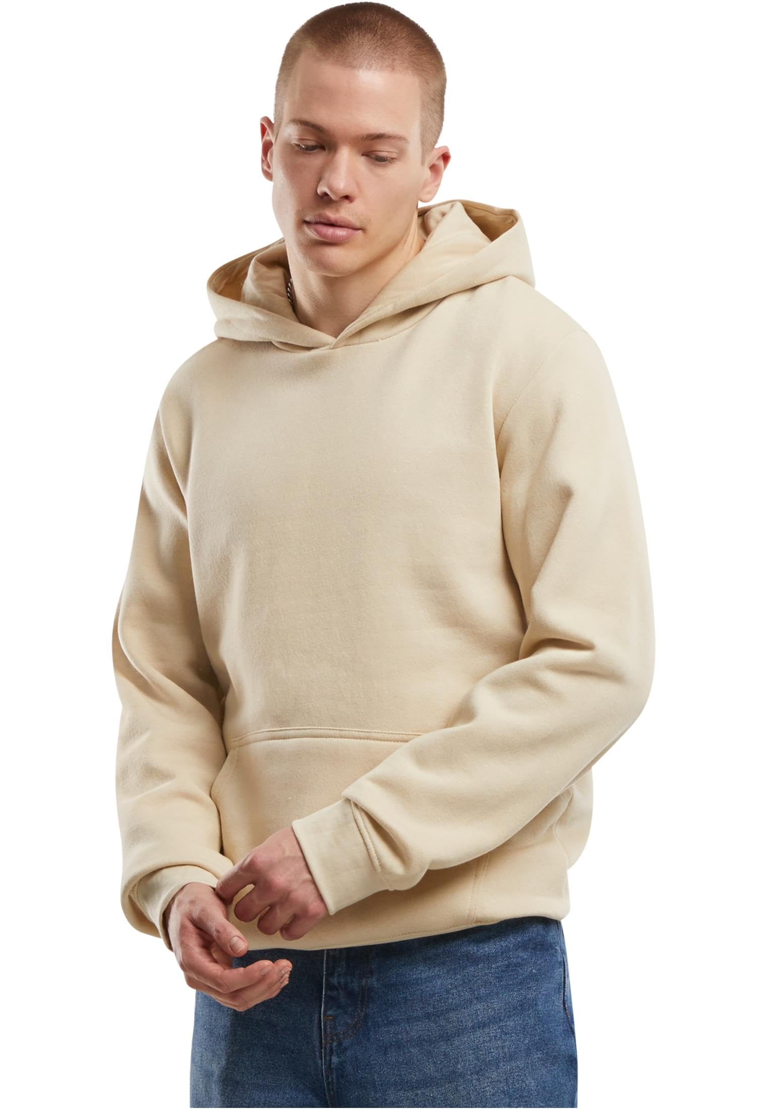 Urban Classics Men's Organic Basic Hoody Hoodie, Beige (Sand 00208), M UK