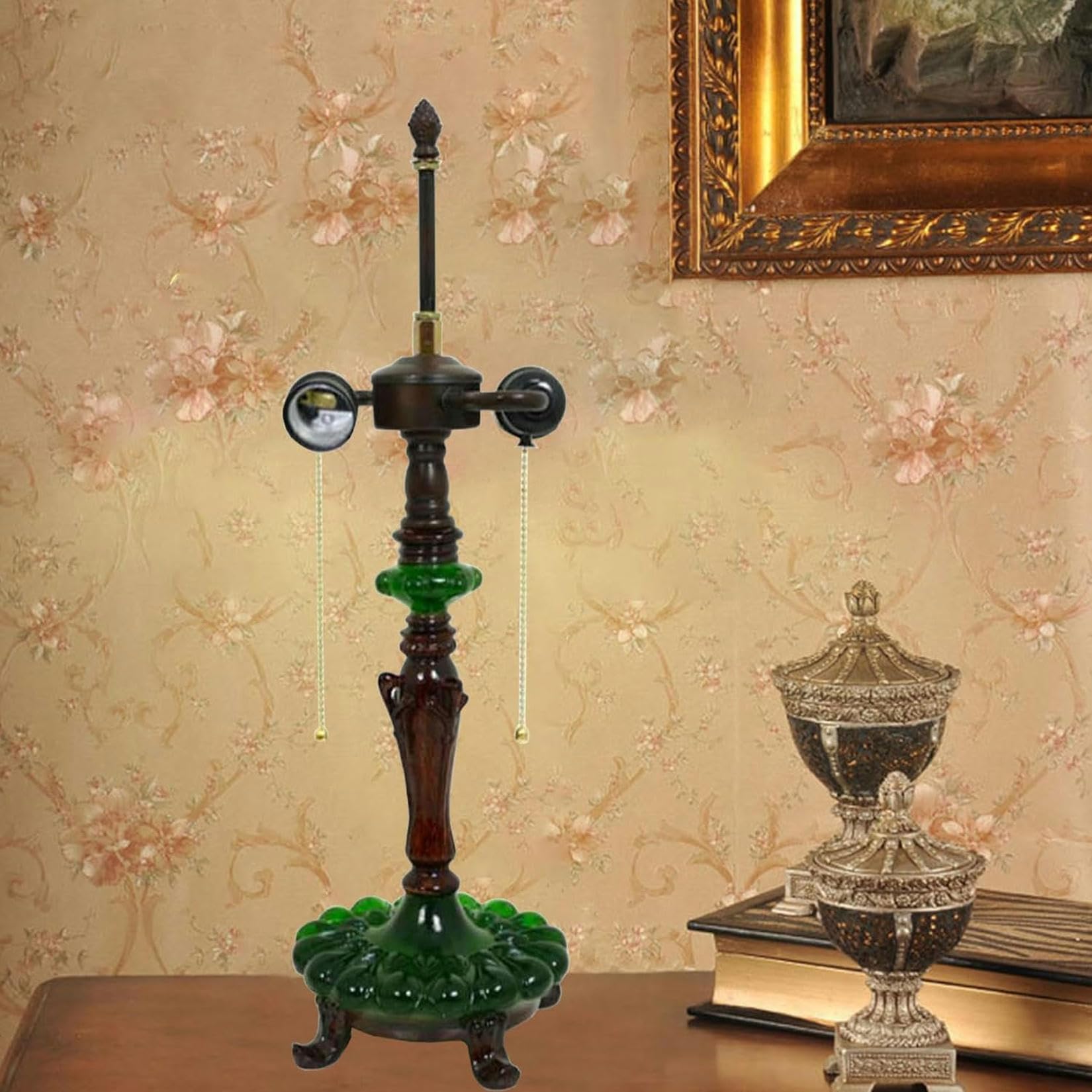 XENITE Sostituzione della Base della Lampada Tiffany, Solo portalampada in Resina, Presa di Illuminazione, Altezza 19 Pollici, per Paralume in Vetro colorato Stile Tiffany da 12 Pollici（1pc）